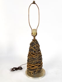 MID-CENTURY ABSTRACT CERAMIC LAMP