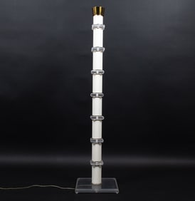 KARL SPRINGER STYLE STACKED LUCITE FLOOR LAMP
