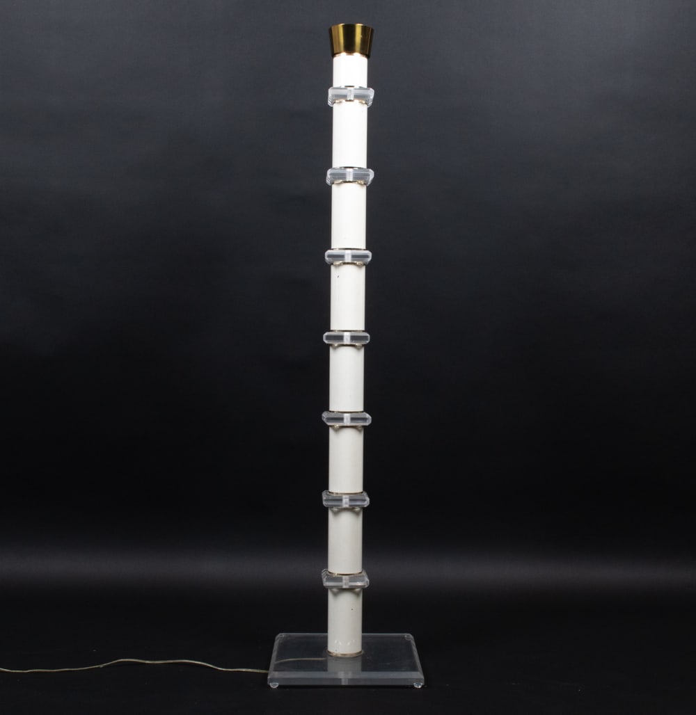 KARL SPRINGER STYLE STACKED LUCITE FLOOR LAMP (1 of 14)