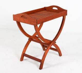 DANISH TEAK BUTLER TRAY TABLE C. 1960'S