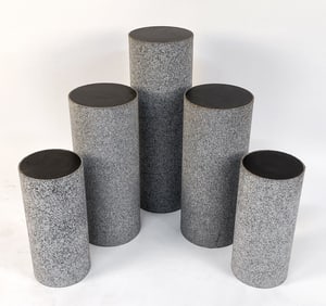 CONTEMPORARY DECORATIVE PEDESTAL GROUPING