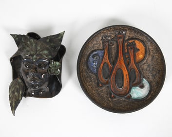 SCANDINAVIAN CERAMIC WALL DECORATIONS C. 1970'S