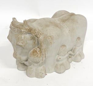 EDWIN SCHEIER (1910-2008) CERAMIC COW SCULPTURE