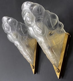 PAIR ART DECO DEGUE SCONCES C. 1930'S