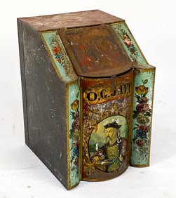 ANTIQUE COUNTRY STORE TOLE TEA BIN