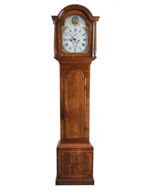 19TH C. J. CLARKE ENGLISH TALL CASE CLOCK