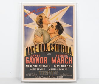 'A STAR IS BORN' 1937 ORIGINAL POSTER PRINT
