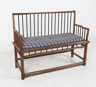 ASIAN SPINDLE BACK BENCH