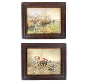 THOMAS BLINKS (1860-1912) HUNT SCENE WATERCOLORS
