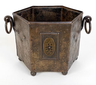 ARTS AND CRAFTS IRON PLANTER