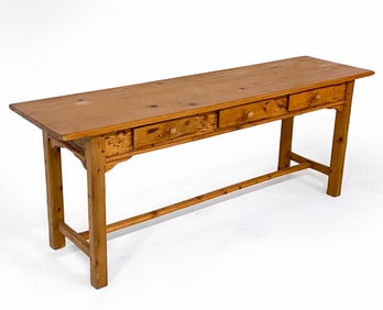 SCANDINAVIAN PINE CONSOLE WORK TABLE