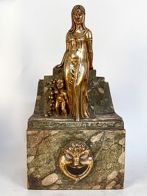 ART DECO GILT NUDE FIGURE SCULPTURE