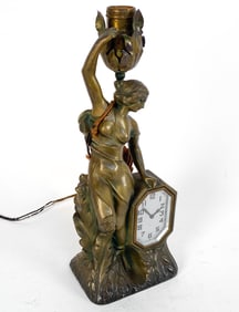 INGRAHAM ART NOUVEAU TABLE CLOCK