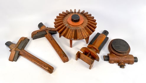 VINTAGE WOODEN LOCOMOTIVE MOLD GROUPING