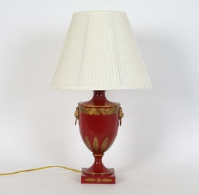 VAUGHAN REGENCY STYLE TOLE URN TABLE LAMP