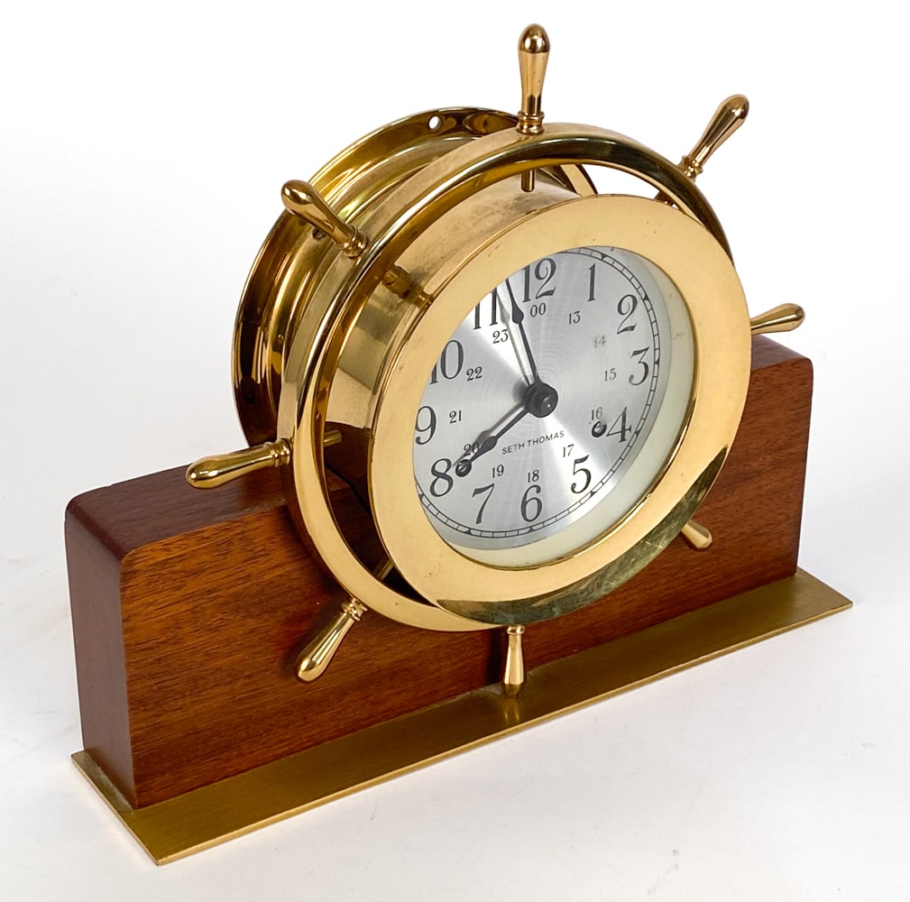 SETH THOMAS NAUTICAL BRASS SHIPS CLOCK (1 of 13)