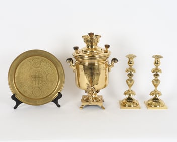ANTIQUE BRASS GROUPING