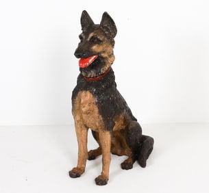 GERMAN SHEPHERD DOG LIFESIZE SCULPTURE