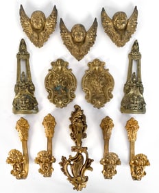 ANTIQUE FRENCH ORMOLU ORNAMENT GROUPING