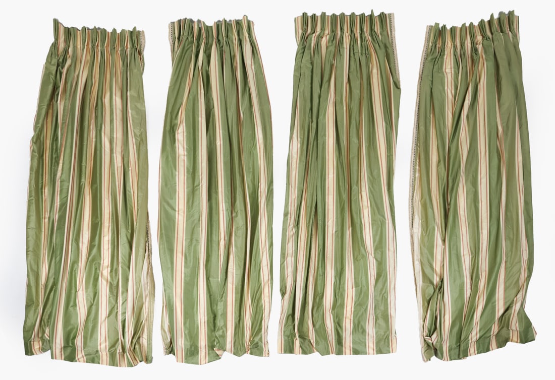 STRIPED GREEN CURTAIN GROUPING (1 of 9)