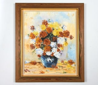 DANISH STILL LIFE O/C PAINTING 20TH C.