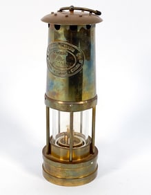 E. THOMAS & WILLIAMS BRASS MINER'S LANTERN