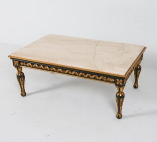MARBLE TOP COFFEE TABLE AS-IS FOR REPAIR