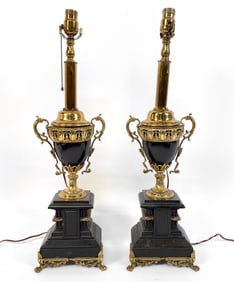 PAIR OF EMPIRE STYLE TABLE LAMPS