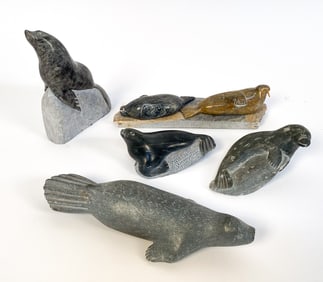 INUIT STONE CARVING GROUPING