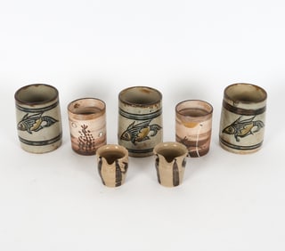 JAPANESE CERAMIC CUP GROUPING