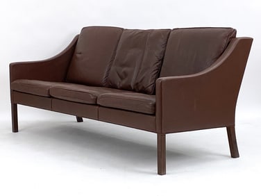 BORGE MOGENSEN '2209' LEATHER SOFA C. 1970'S