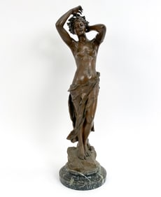 CARL KAUBA NUDE BRONZE SCULPTURE