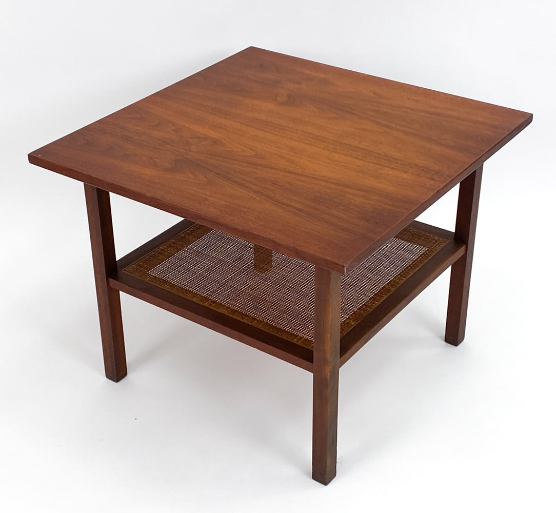 DANISH WALNUT AND CANE OCCASIONAL TABLE (1 of 11)
