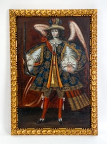 REPRODUCTION OF CUZCO SCHOOL OLD PERUVIAN PAINTING