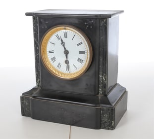 ANTIQUE MARBLE MANTEL CLOCK C. 1880S