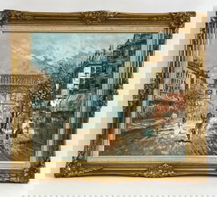 CAROLINE C. BURNETT (1877-1950) PARIS O/C PAINTING