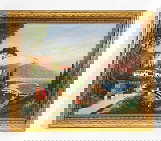 JOHN BIANCHI (AMERICAN 1867-1939) LANDSCAPE O/C