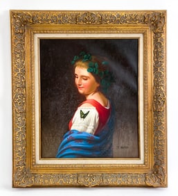 M. ROSADO FEMALE PORTRAIT O/C