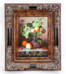 20TH CENTURY FRUIT & FLORAL STILL LIFE O/C