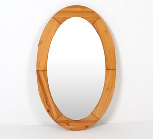 SWEDISH PINE WALL MIRROR C. 1960S