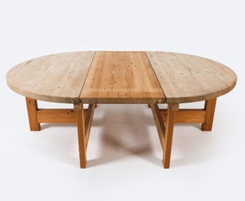 DANISH PINE EXPANDING DINING TABLE C. 1970S