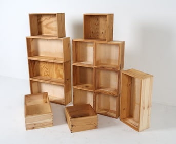 SCANDINAVIAN PINE MODULAR DOVETAILE BOOKSHELF
