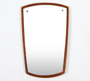 JANSEN SPEJLE DANISH TEAK WALL MIRROR C. 1960S