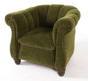 MID-CENTURY DANISH CHANNEL BACK LOUNGE CHAIR