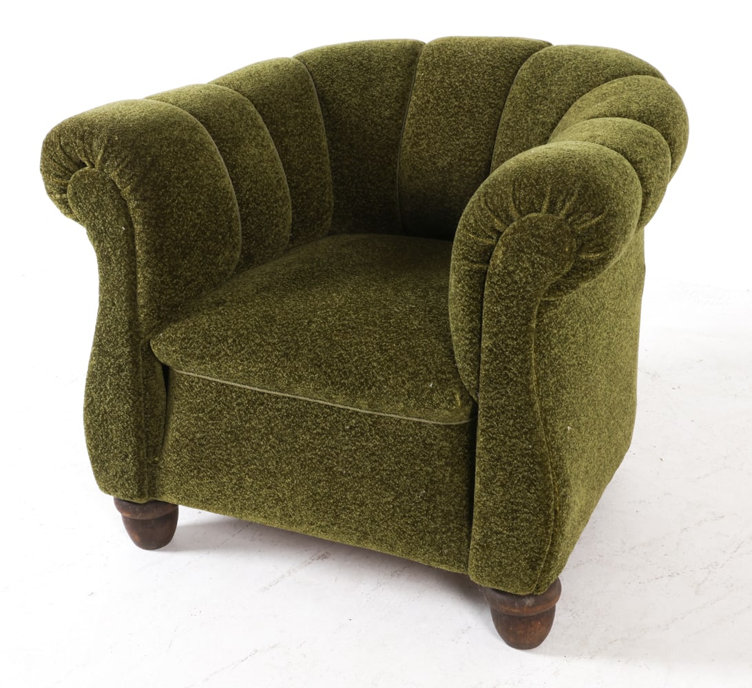 MID-CENTURY DANISH CHANNEL BACK LOUNGE CHAIR (1 of 15)