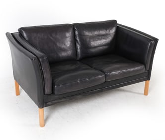MOGENSEN STYLE MID-CENTURY DANISH LEATHER SOFA