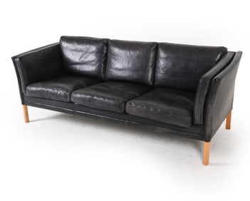 MOGENSEN STYLE MID-CENTURY DANISH LEATHER SOFA