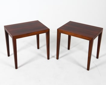PAIR SEVERIN HANSEN DANISH ROSEWOOD SIDE TABLES