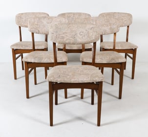 (6) DANISH MID-CENTURY DINING CHAIRS C. 1960S