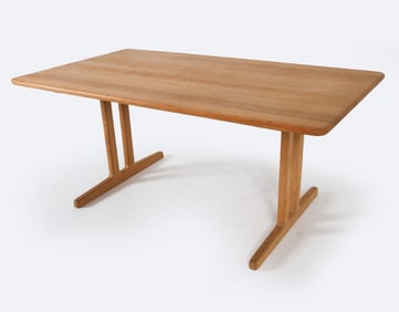 BORGE MOGENSEN DANISH OAK EXTENDING DINING TABLE